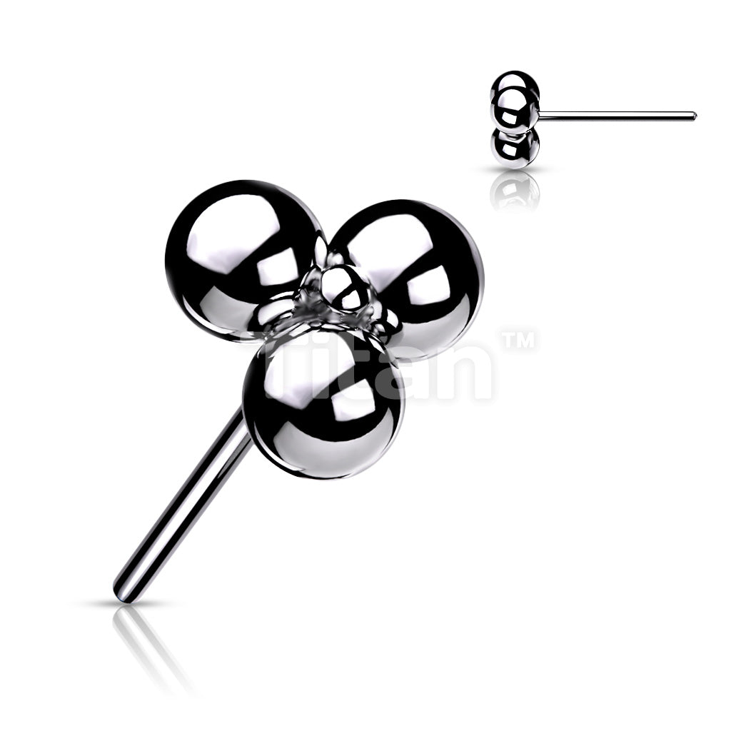 Implant Grade Titanium Threadless Push In Triangular Trinity Ball Cluster Top - Image 5
