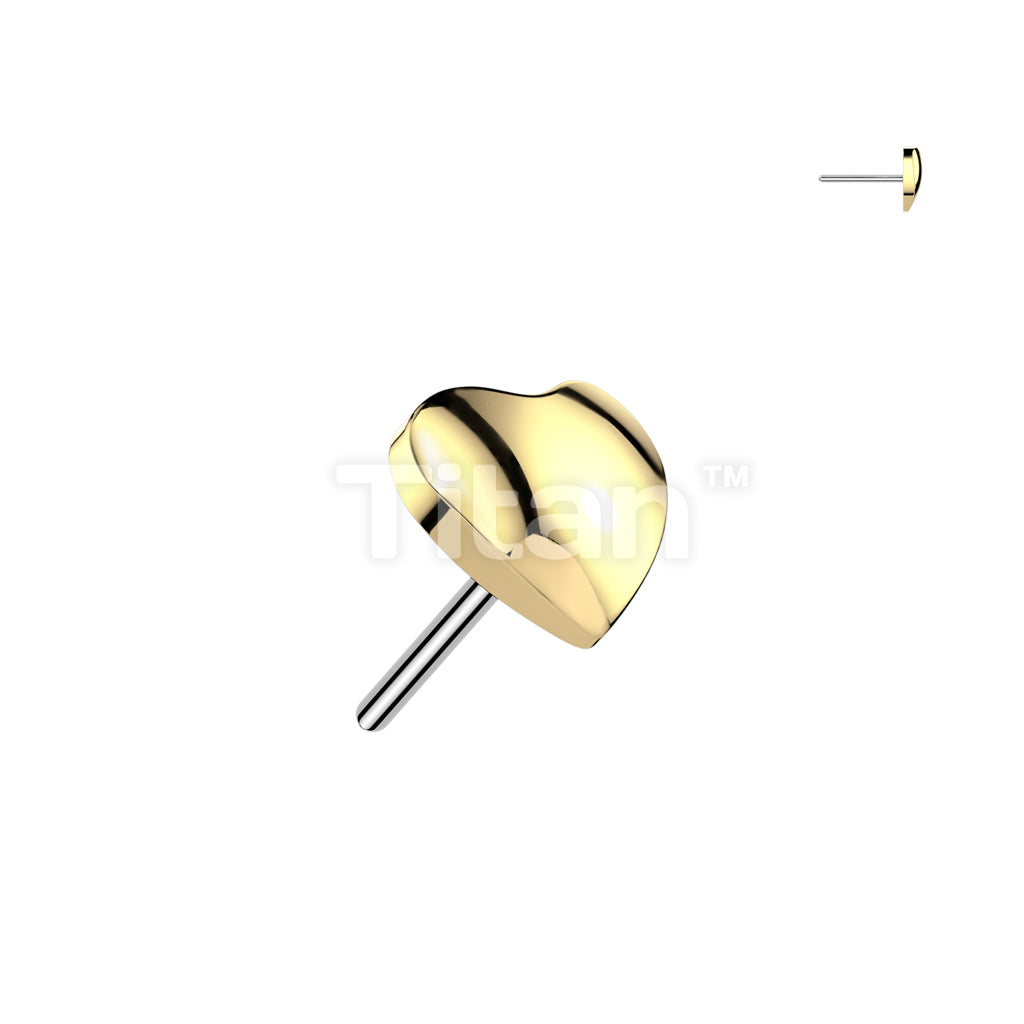 Implant Grade Titanium Threadless Push In 3D Heart Top - Image 2
