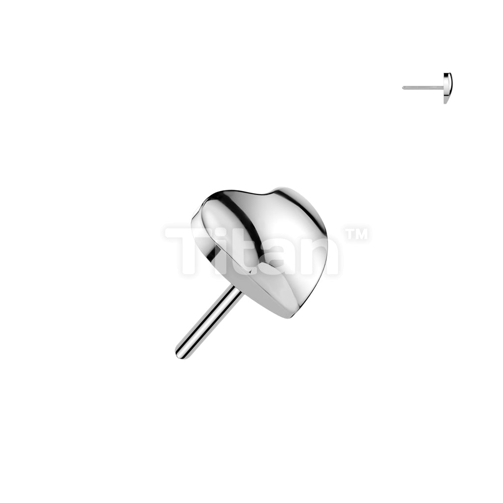Implant Grade Titanium Threadless Push In 3D Heart Top - Image 3