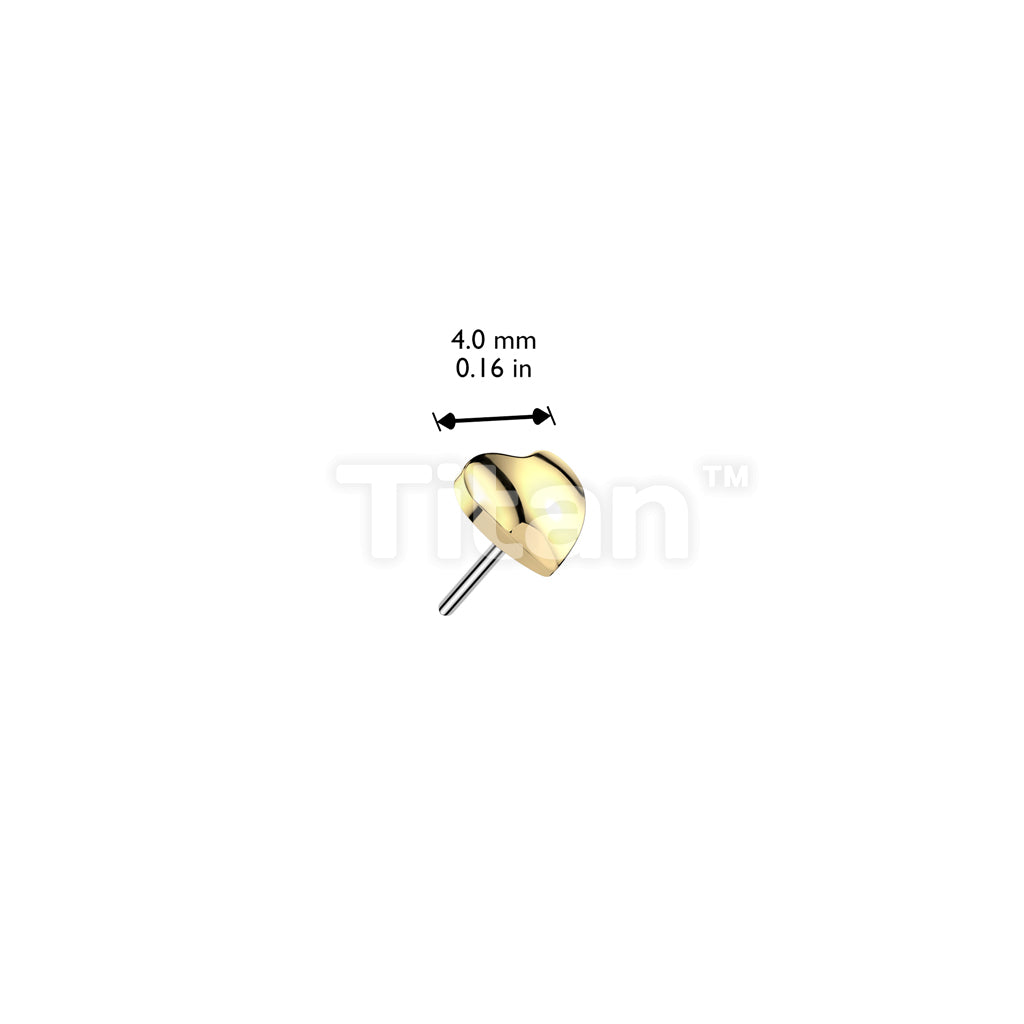 Implant Grade Titanium Threadless Push In 3D Heart Top - Image 4
