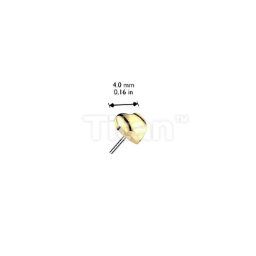 Implant Grade Titanium Threadless Push In 3D Heart Top - Image 4