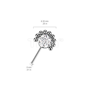 Implant Grade Titanium Threadless Push In Forward Facing Bezel Set CZ or Opal With Beaded Ball Edge - Image 10