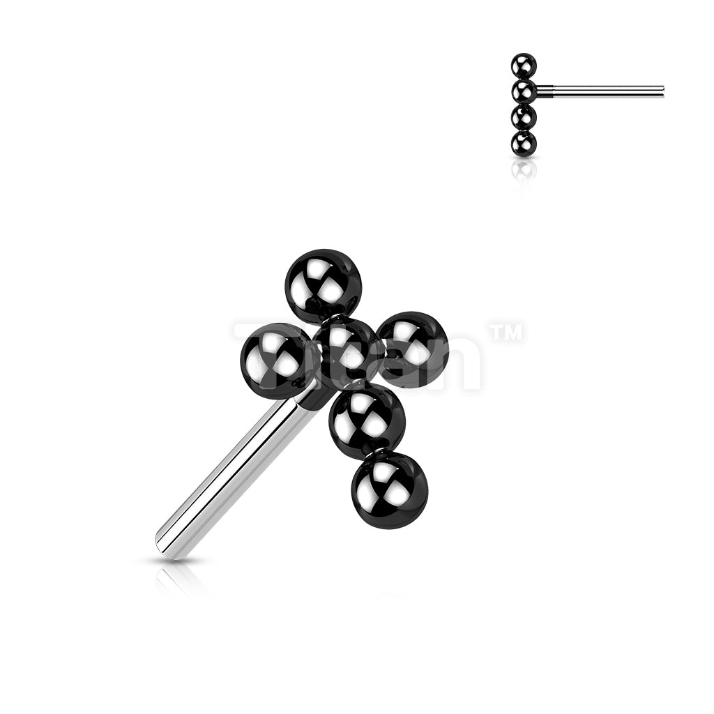 Implant Grade Titanium Threadless Push In Beaded Ball Cross Top - Image 4