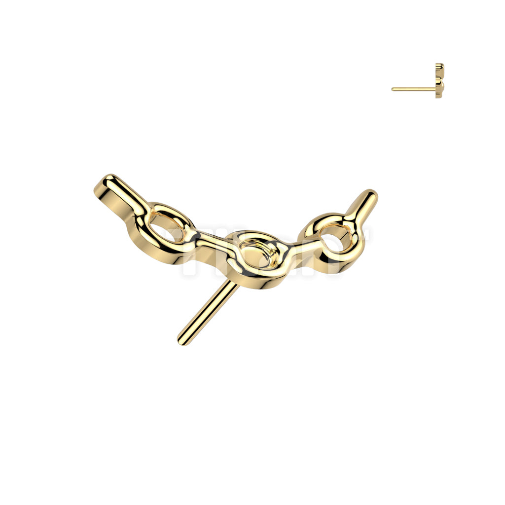 Implant Grade Titanium Threadless Push In Curved Chain Link Top - Image 2