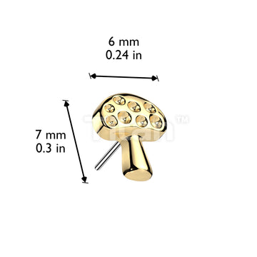Implant Grade Titanium Threadless Push In Mushroom Top - Image 4