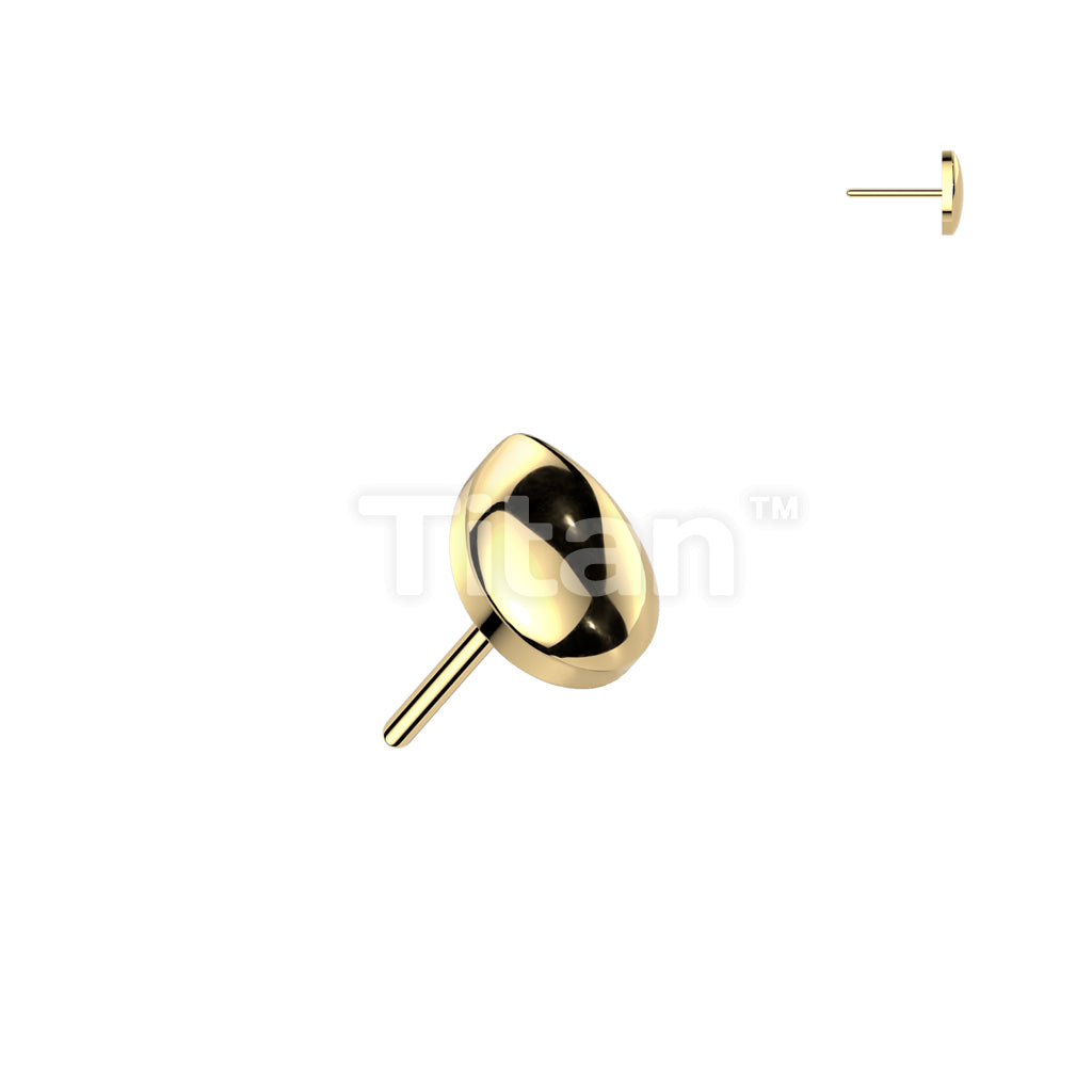 Implant Grade Titanium Threadless Push In Rounded Teardrop Top - Image 2