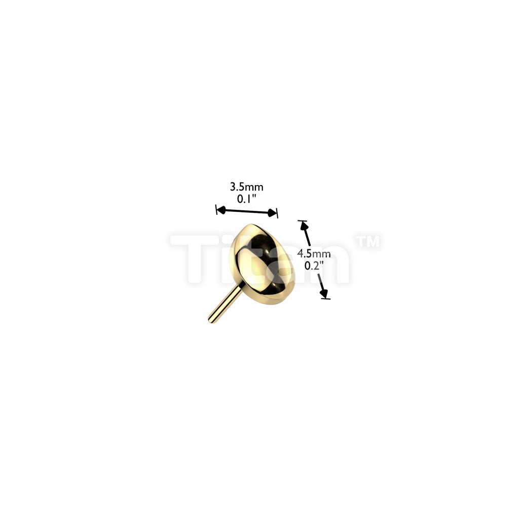Implant Grade Titanium Threadless Push In Rounded Teardrop Top - Image 4