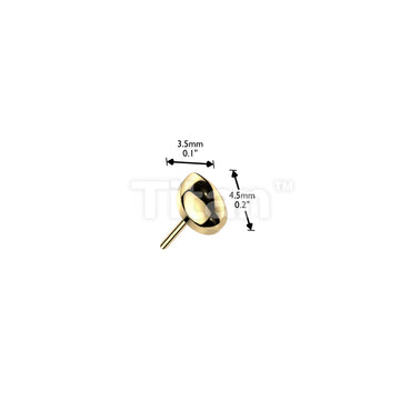 Implant Grade Titanium Threadless Push In Rounded Teardrop Top - Image 4