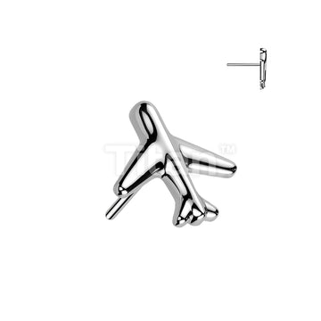 Titanium Threadless Push In Airplane Top - Image 3