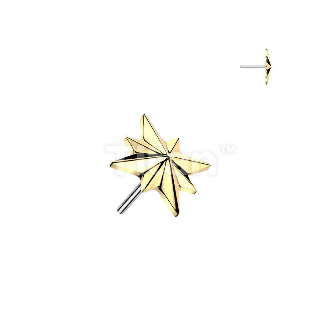 Titanium Threadless Push In Starburst Top - Image 2