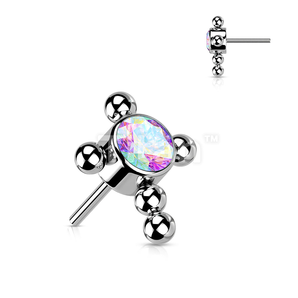 ASTM F136 Titanium Implant Grade Titanium Threadless Push In Beaded... - Image 3