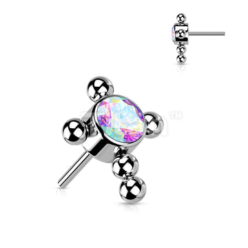 ASTM F136 Titanium Implant Grade Titanium Threadless Push In Beaded... - Image 3