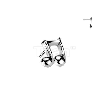 Titanium Threadless Push In Music Note Top - Image 3