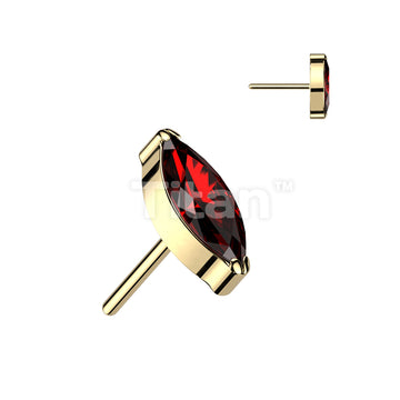 ASTM F136 Titanium Implant Grade Titanium Threadless Push In Marquise... - Image 5