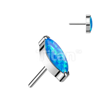Implant Grade Titanium Threadless Push In Marquise CZ Top - Image 12