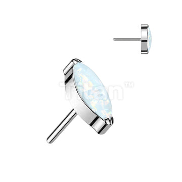ASTM F136 Titanium Implant Grade Titanium Threadless Push In Marquise... - Image 13