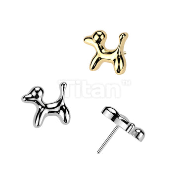 Titanium Threadless Push In Poodle Top