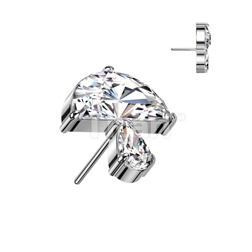 Implant Grade Titanium Threadless Push In CZ Mushroom Top - Image 2