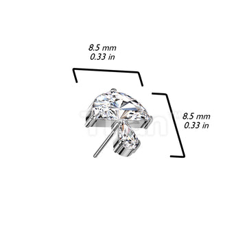 Implant Grade Titanium Threadless Push In CZ Mushroom Top - Image 4