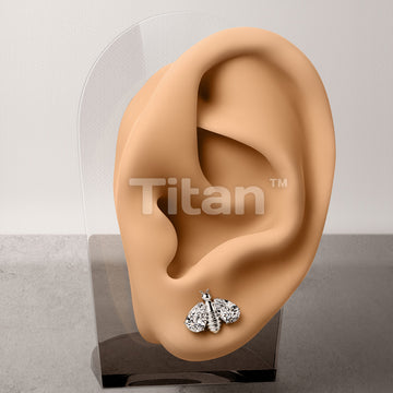 Implant Grade Titanium Threadless Push In Bee With CZ Wings Top - Image 6