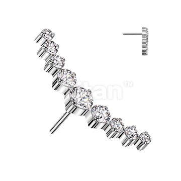 Implant Grade Titanium Threadless Push in 9 CZ Curved Top - Image 4