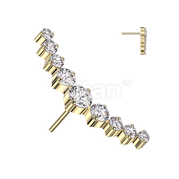 Implant Grade Titanium Threadless Push in 9 CZ Curved Top - Image 5