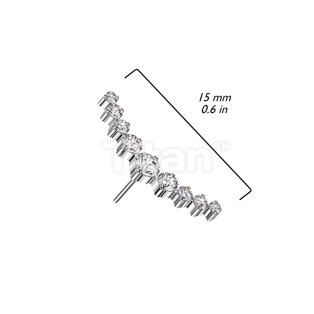 Implant Grade Titanium Threadless Push in 9 CZ Curved Top - Image 8