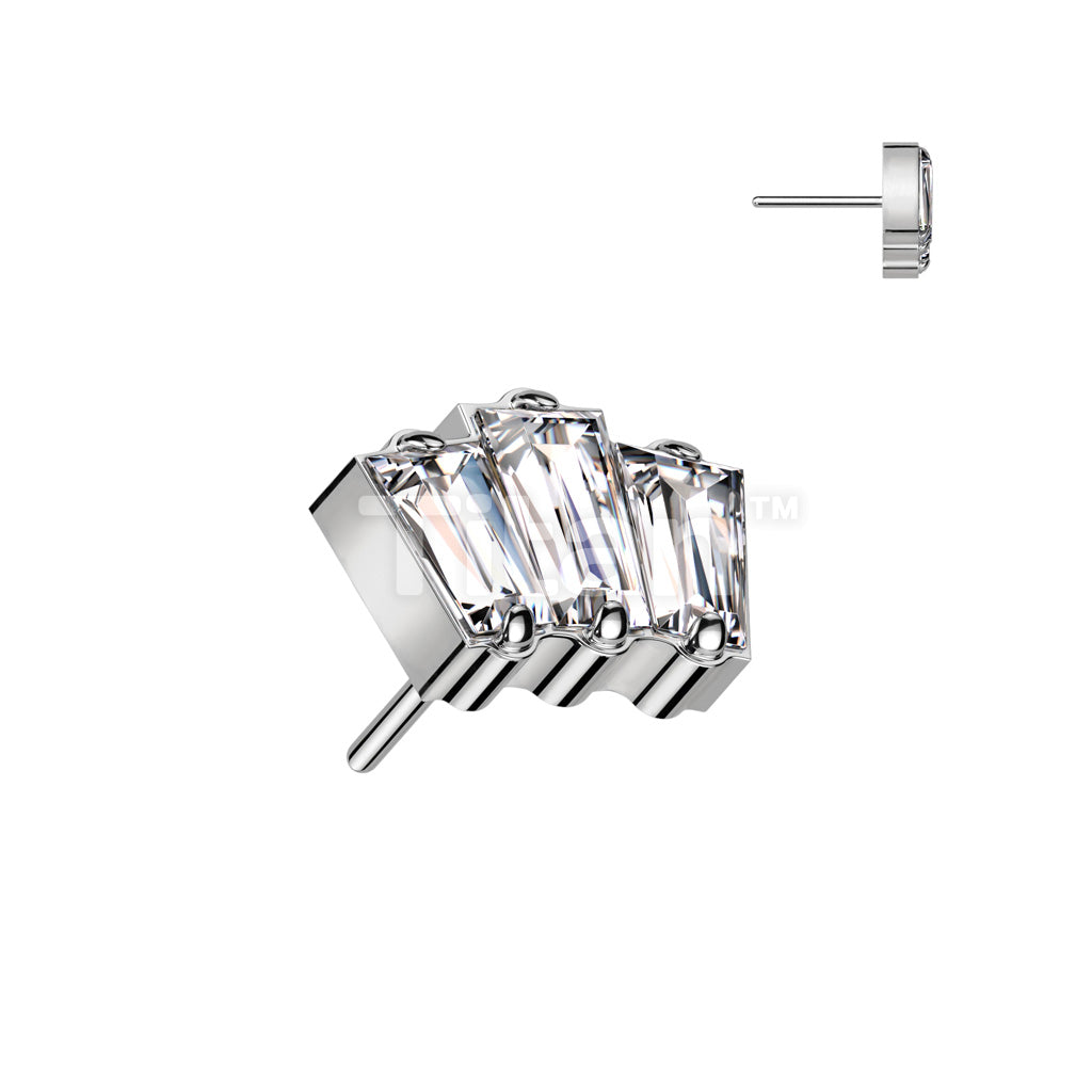 ASTM F136 Titanium Implant Grade Titanium Threadless Push In 3 Baguette... - Image 5