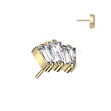 ASTM F136 Titanium Implant Grade Titanium Threadless Push In 3 Baguette... - Image 6