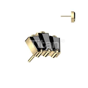 ASTM F136 Titanium Implant Grade Titanium Threadless Push In 3 Baguette... - Image 7