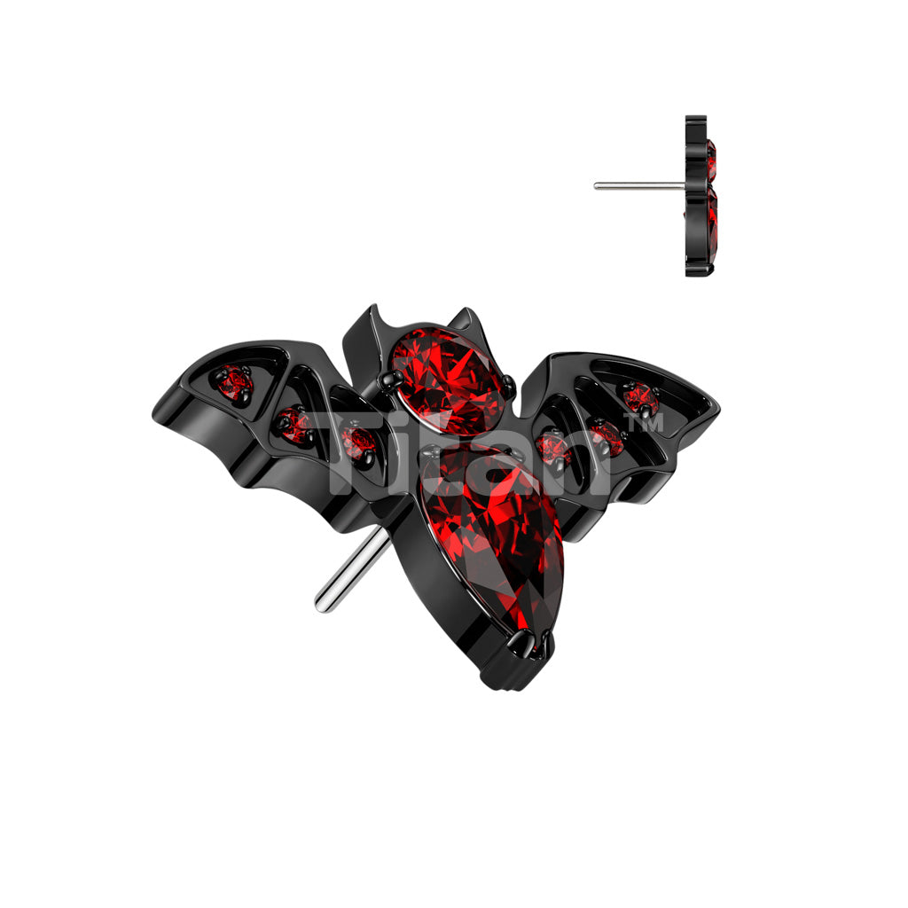 Implant Grade Titanium Threadless Push In Top With CZ Bat - Image 4