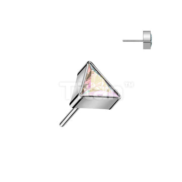 Implant Grade Titanium Threadless Push In Top With Triangle CZ - Image 2