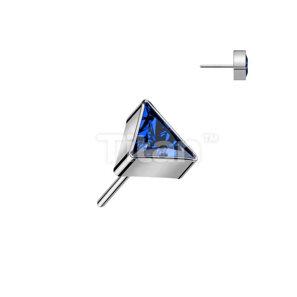 Implant Grade Titanium Threadless Push In Top With Triangle CZ - Image 3
