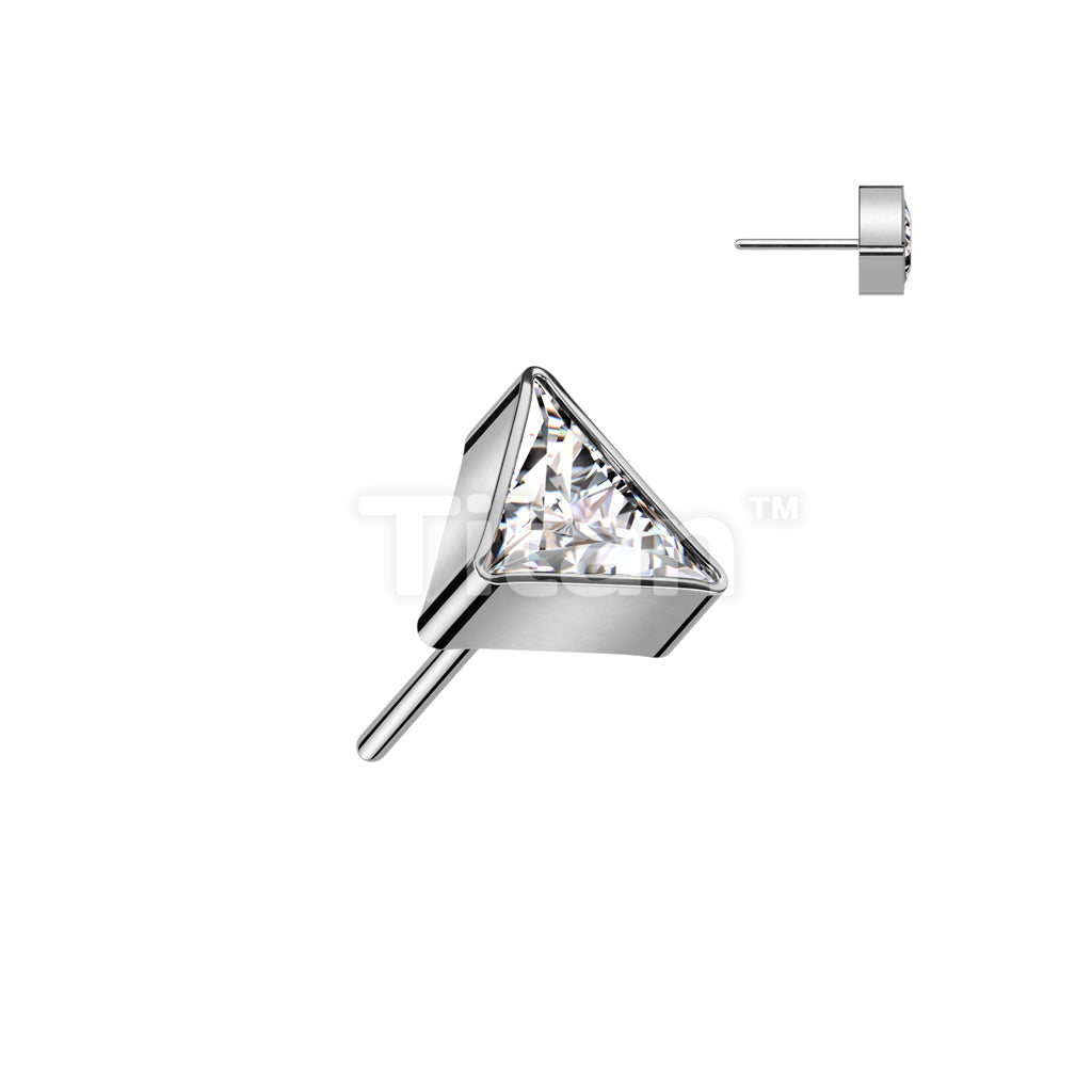 Implant Grade Titanium Threadless Push In Top With Triangle CZ - Image 4