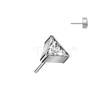 Implant Grade Titanium Threadless Push In Top With Triangle CZ - Image 4