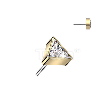 Implant Grade Titanium Threadless Push In Top With Triangle CZ - Image 5