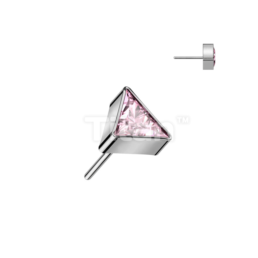 Implant Grade Titanium Threadless Push In Top With Triangle CZ - Image 7