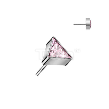 Implant Grade Titanium Threadless Push In Top With Triangle CZ - Image 7