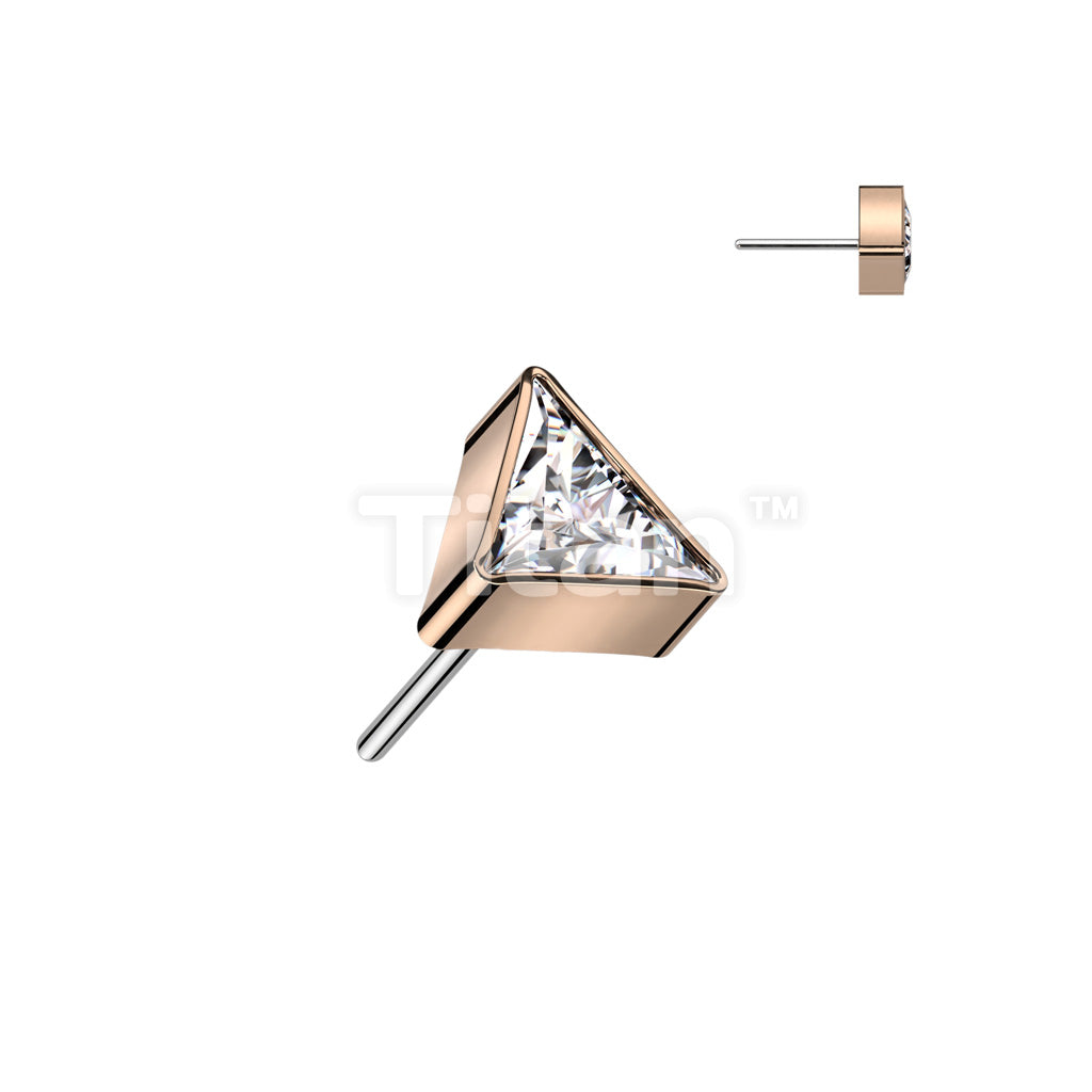 Implant Grade Titanium Threadless Push In Top With Triangle CZ - Image 10