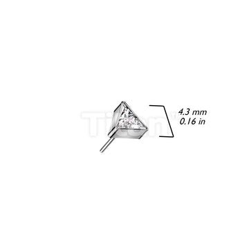 Implant Grade Titanium Threadless Push In Top With Triangle CZ - Image 11