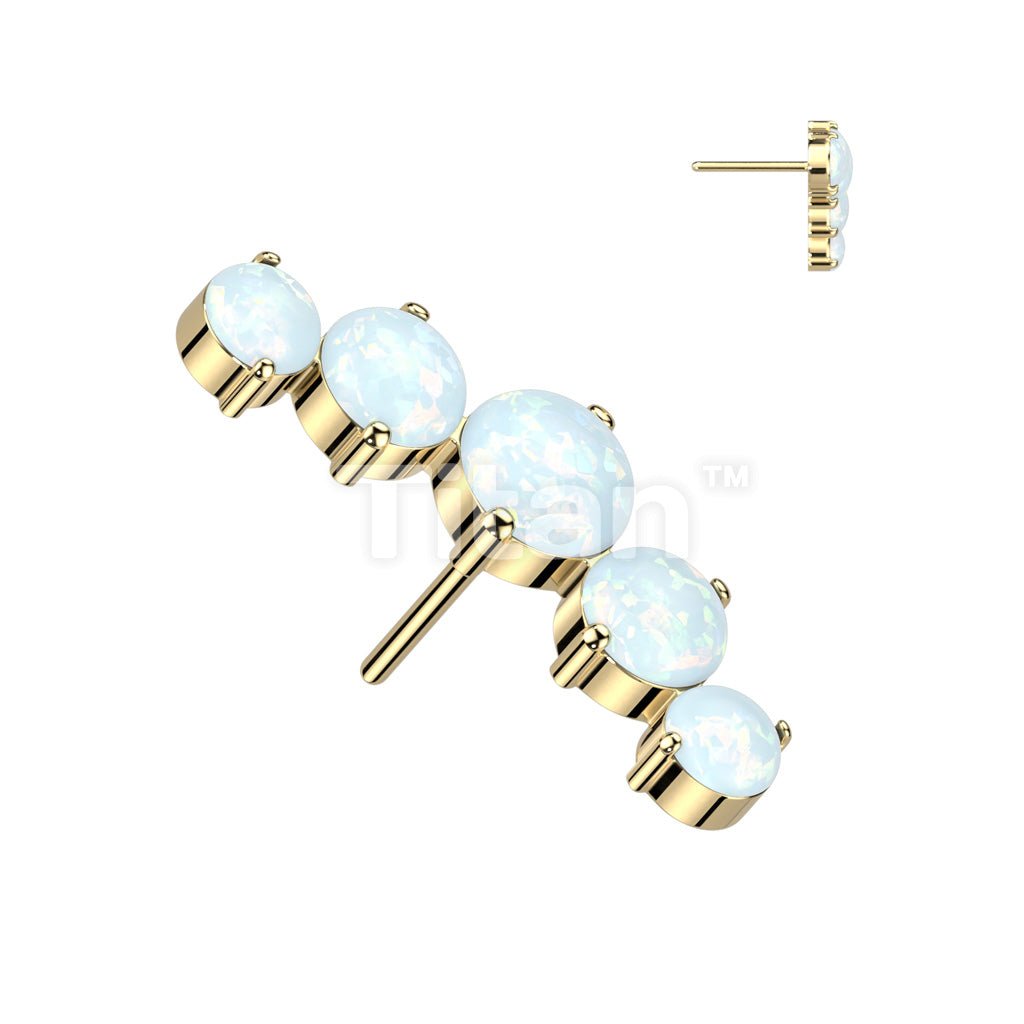 Implant Grade Titanium Threadless Push In 5 Round Opal Curved Top - Image 2