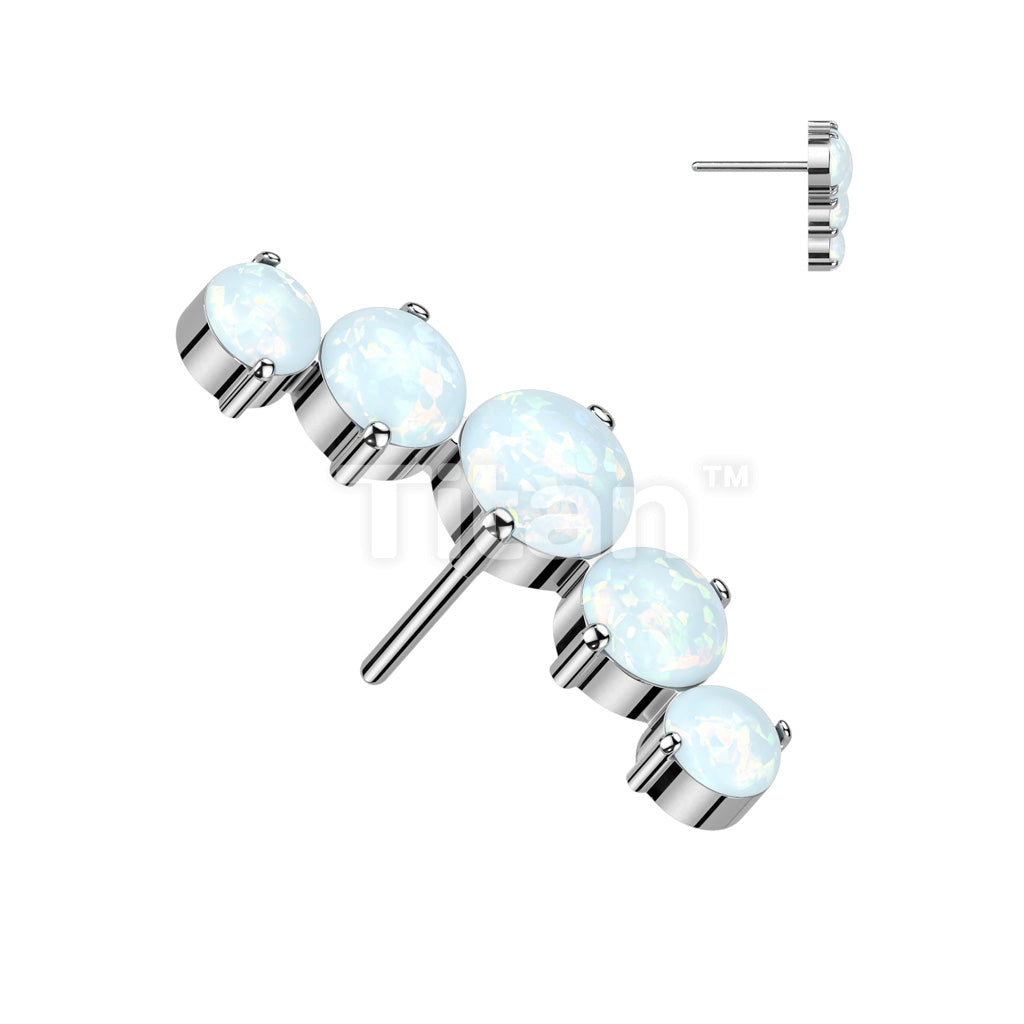 Implant Grade Titanium Threadless Push In 5 Round Opal Curved Top - Image 4