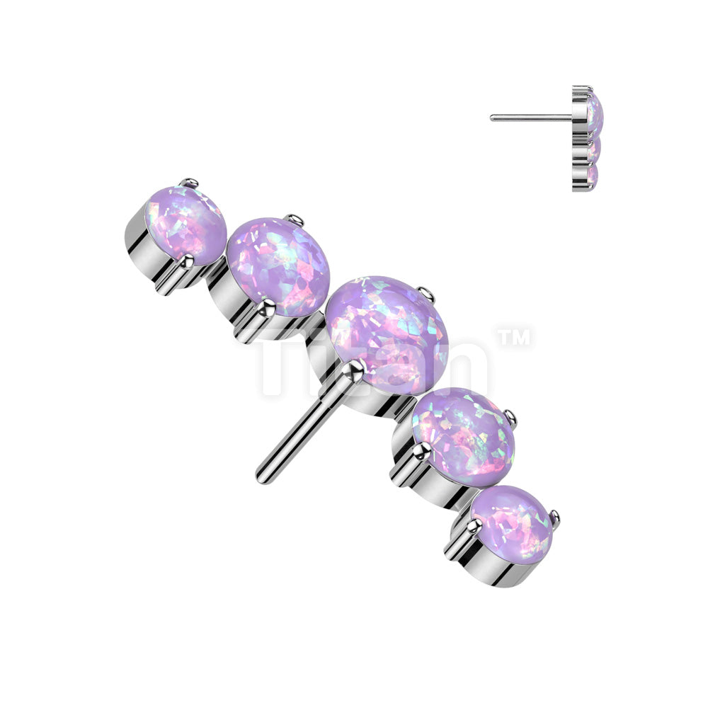 Implant Grade Titanium Threadless Push In 5 Round Opal Curved Top - Image 5