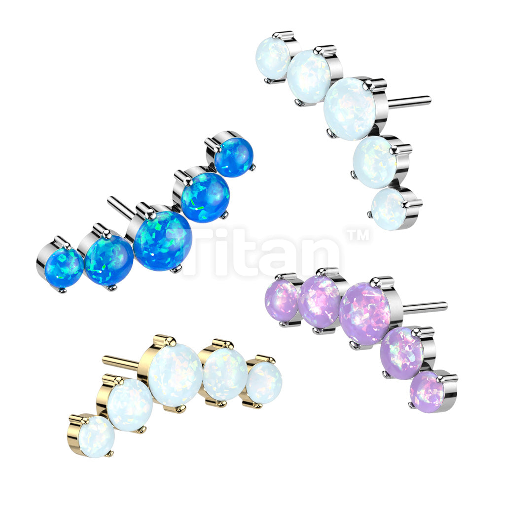 Implant Grade Titanium Threadless Push In 5 Round Opal Curved Top