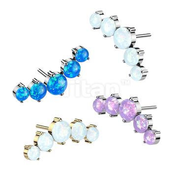 Implant Grade Titanium Threadless Push In 5 Round Opal Curved Top