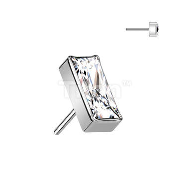 Implant Grade Titanium Threadless Push In Rectangular CZ Top - Image 3