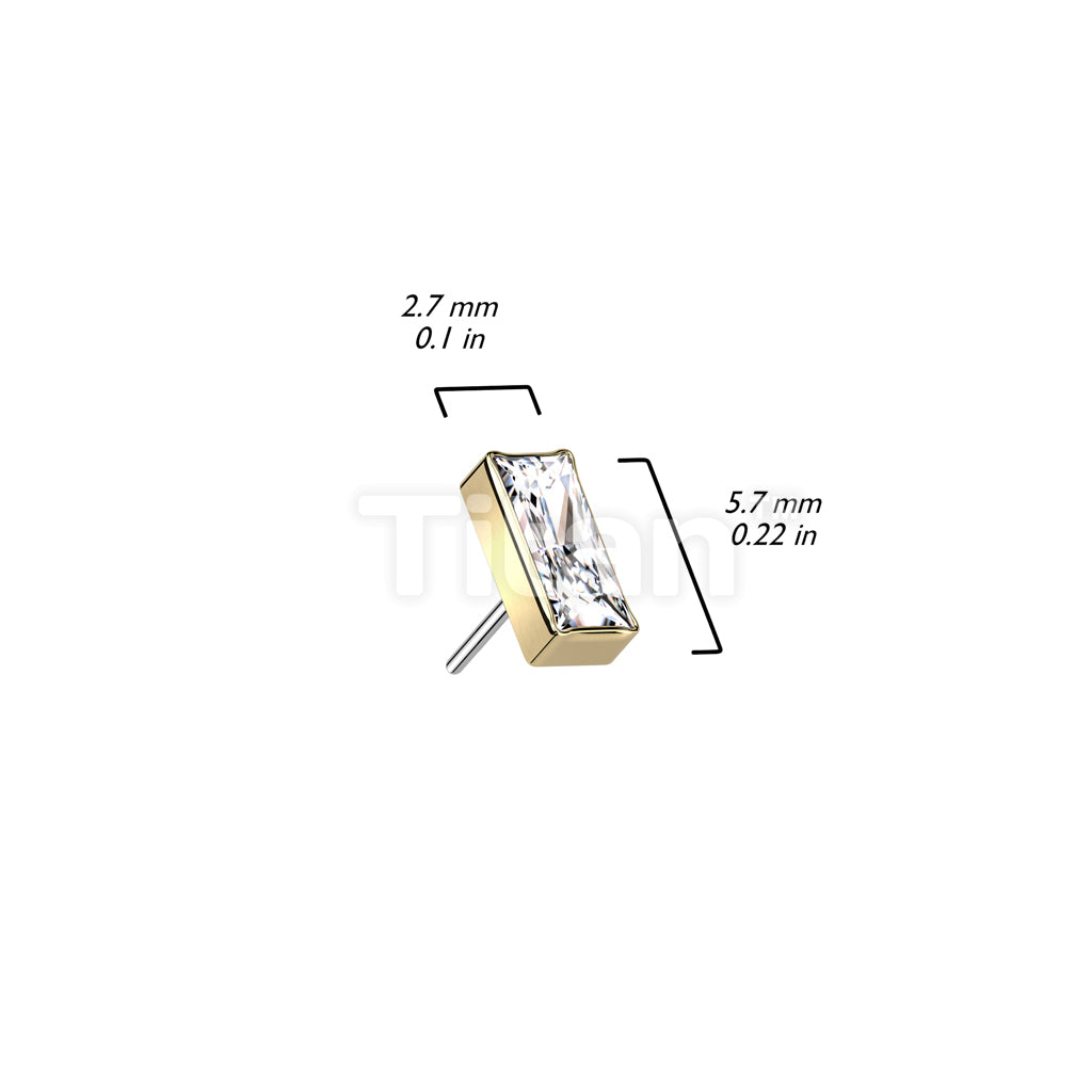 Implant Grade Titanium Threadless Push In Rectangular CZ Top - Image 11