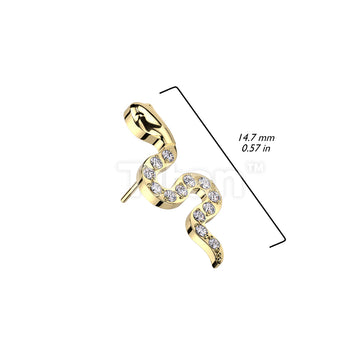 ASTM F136 Titanium Implant Grade Titanium Threadless Push In CZ Pave... - Image 6