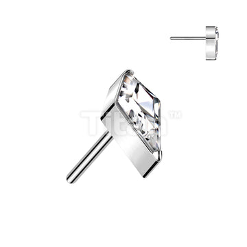 Implant Grade Titanium Threadless Push In Kite CZ or Opal Top - Image 3