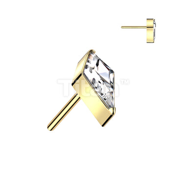 Implant Grade Titanium Threadless Push In Kite CZ or Opal Top - Image 5